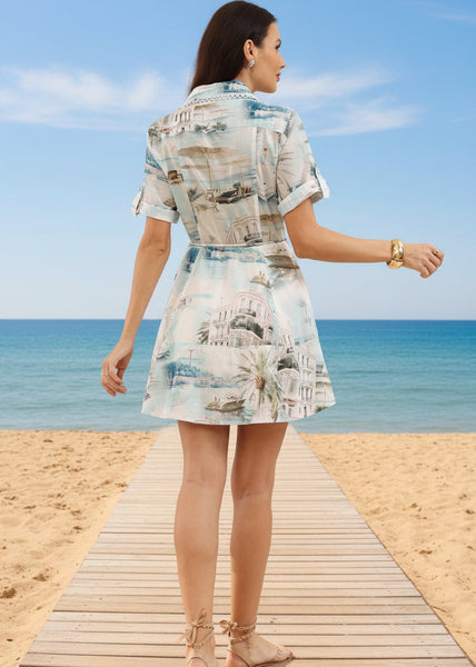 Winter Blues Shirt Dress