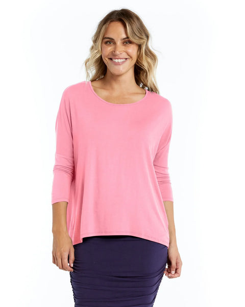 Betty Basic  - Milan 3/4 Sleeve Top Blush Pink