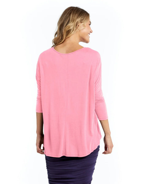 Betty Basic  - Milan 3/4 Sleeve Top Blush Pink