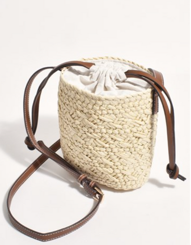 Marcia Woven Bucket Bag