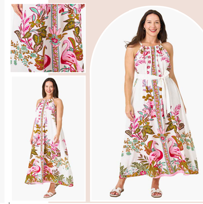 Flamingo Maxi Dress