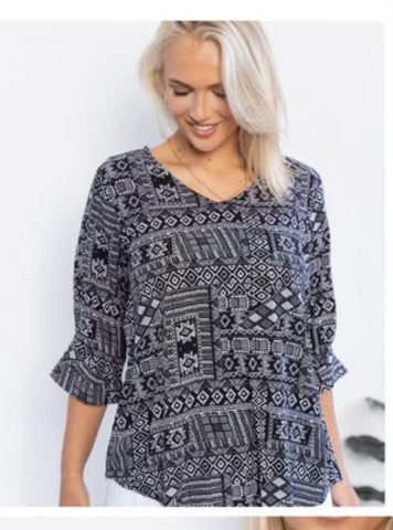 Azir 3/4 Sleeve Top