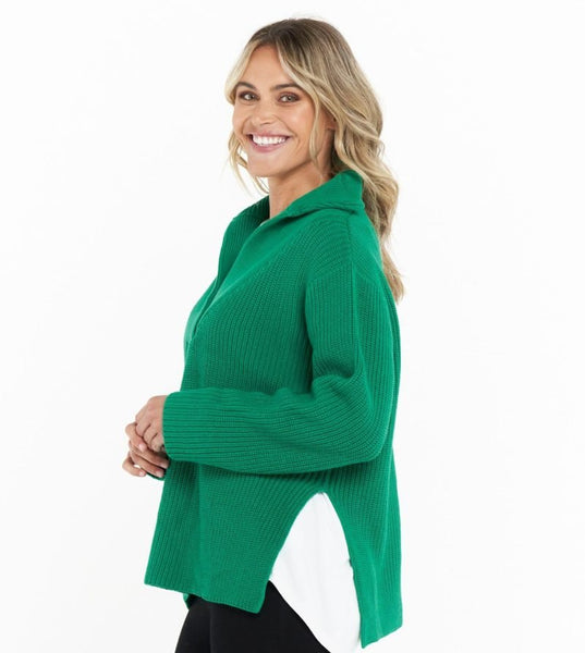 Bordeaux Collar Knit