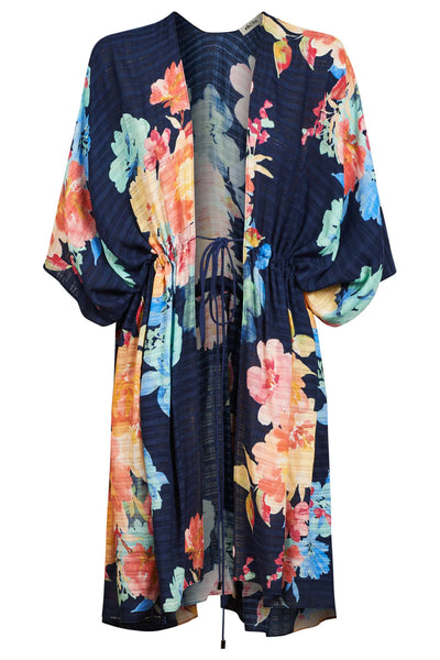 Parisio Tie Cape - Indigo Bloom