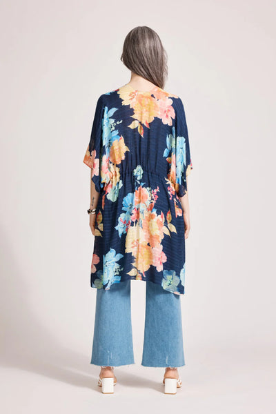 Parisio Tie Cape - Indigo Bloom