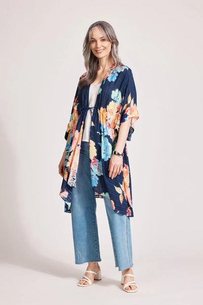 Parisio Tie Cape - Indigo Bloom