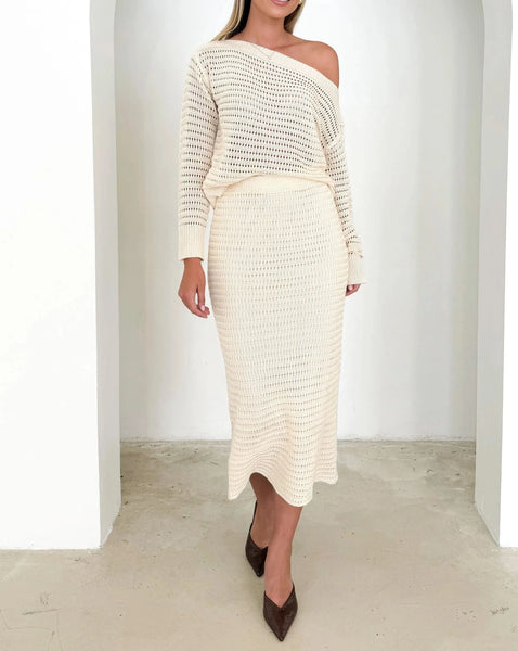 Tia Crochet knit Skirt