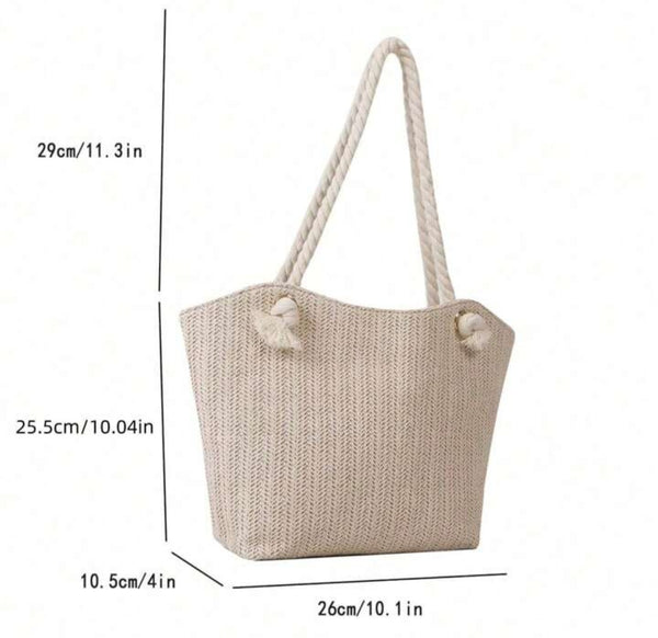 Woven Straw style Shoulder Bag