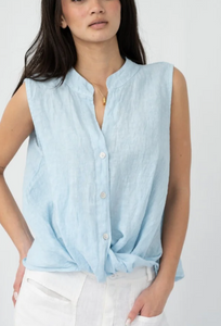 Twisted Linen Top