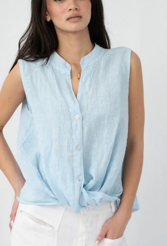 Twisted Linen Top