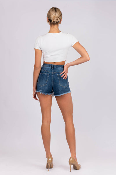 Byron Ripped Denim Short
