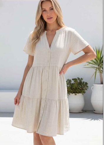 Karisa Linen Dress