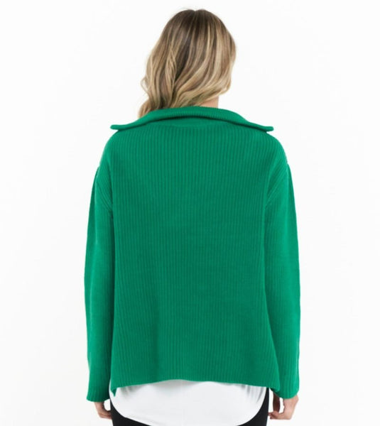 Bordeaux Collar Knit