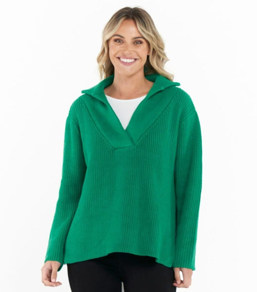 Bordeaux Collar Knit