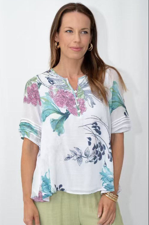 White Flora Top