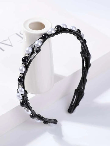 Faux Pearl Decor Headbands